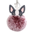 thumbnail image 2 of Llaveros para mujer, llavero de billetera, llavero de coche, llavero lindo de 8 cm, llavero de perro lindo, llavero de mujer con pompones, llaveros, cadenas, 2 of 2