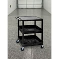 thumbnail image 3 of Luxor Flat Top and Tub Middle / Bottom Shelf Cart -Black, 3 of 4