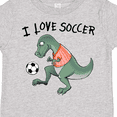 thumbnail image 4 of Inktastic I Love Soccer-dinosaur in Orange Boys or Girls Toddler T-Shirt, 4 of 5
