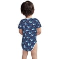 thumbnail image 5 of Daiia Cartoon Sharks2 Printed Unisex-Baby Short Sleeve Onesies Bodysuits Baby Climbing Clothes Soft and Comfortable Romper with Expandable Shoulder Design-2 Years, 5 of 8