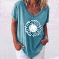 thumbnail image 2 of DPTALR Femmes Chemises Décontractées Imprimées Manches Courtes T-Shirt Ample Hauts Blouse, 2 of 4