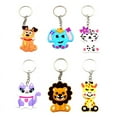 thumbnail image 2 of Cute PVC Keychain Fashion Creative Cartoon Animal Pendant Metal Key Ring Cute Animal Keychain, 2 of 6