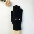 thumbnail image 5 of Jinhomg Women's Cute Winter Gloves Thick Warm Sherpa Fleece Gloves Windproof Comfy Full Fingers Outdoor Gloves 2025 Ladies Cold Weather Gifts Summer Saving Black Free Size, 5 of 5