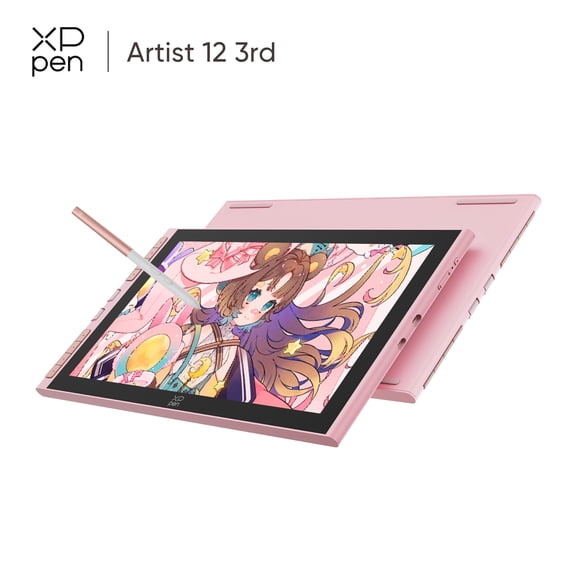 XPPen Graphic Tablet 12-inch Drawing Tablet 1080P 99%sRGB Screen X4 Smart Chip 16384-Levels Stylus & Tablet Stand & Shortcuts Pro Artist 3rd Pen Display Animation Digital Art,Need Computer