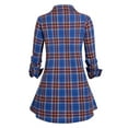 thumbnail image 6 of Rosegal Women's Plus Size Lace Up Plaid Shirt, 6 of 6