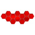 thumbnail image 1 of Hexagonal Self Adhesive Mirror Effect Wall Sticker Living Room Decal Decor, 1 of 5