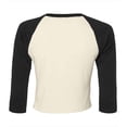 thumbnail image 2 of Bella + Canvas Womens Micro-Rib Raglan 3/4 Sleeve T-Shirt, 2 of 3