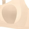 thumbnail image 4 of Underwire Seamless Everyday Bras - Women's Solid Color Sling Seamless Bra with Removable Pads Everyday Bras Khaki L, 4 of 5