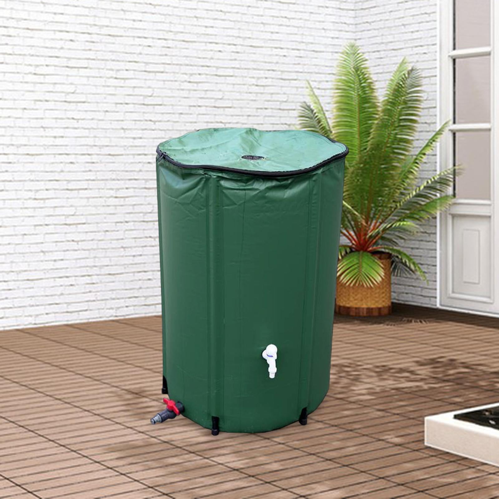figatia Foldable Rain Barrel Water Catcher Container Rainwater Storage Tank Rain Catchers Water Collection Container for Lawn Patio 50 L