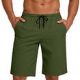 thumbnail image 2 of Sookity Mens Beach Shorts Summer Casual Board Shorts Sports Loose Fit Hiking Shorts Swim Trunks Lightweight Lounge Pants with Pockets Army Green,L, 2 of 8