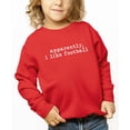 thumbnail image 3 of Apparently, I Like Football Sweatshirt for Women, Teens & Youth Trendy Tailgating Sweater Red Sweatshirt Youth Small, 3 of 5