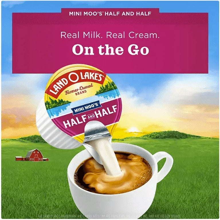 Land O Lakes Mini Moo's Half and Half, Single Serve Creamer, 192