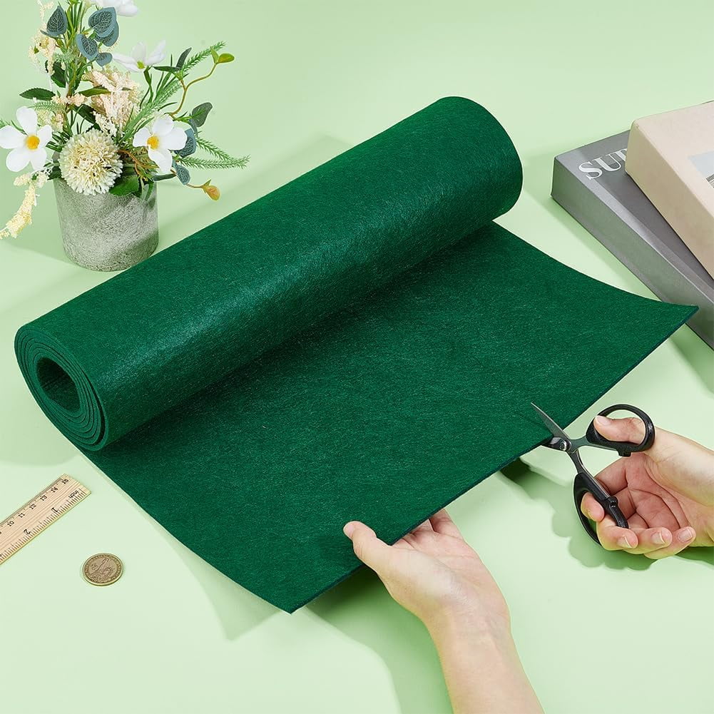 1pc 78.7x15.7inch Felt Roll Green Craft Felt Fabric 3mm Thick Nonwoven Felt Roll for DIY Arts & Crafts Patchwork Sewing Deocoration