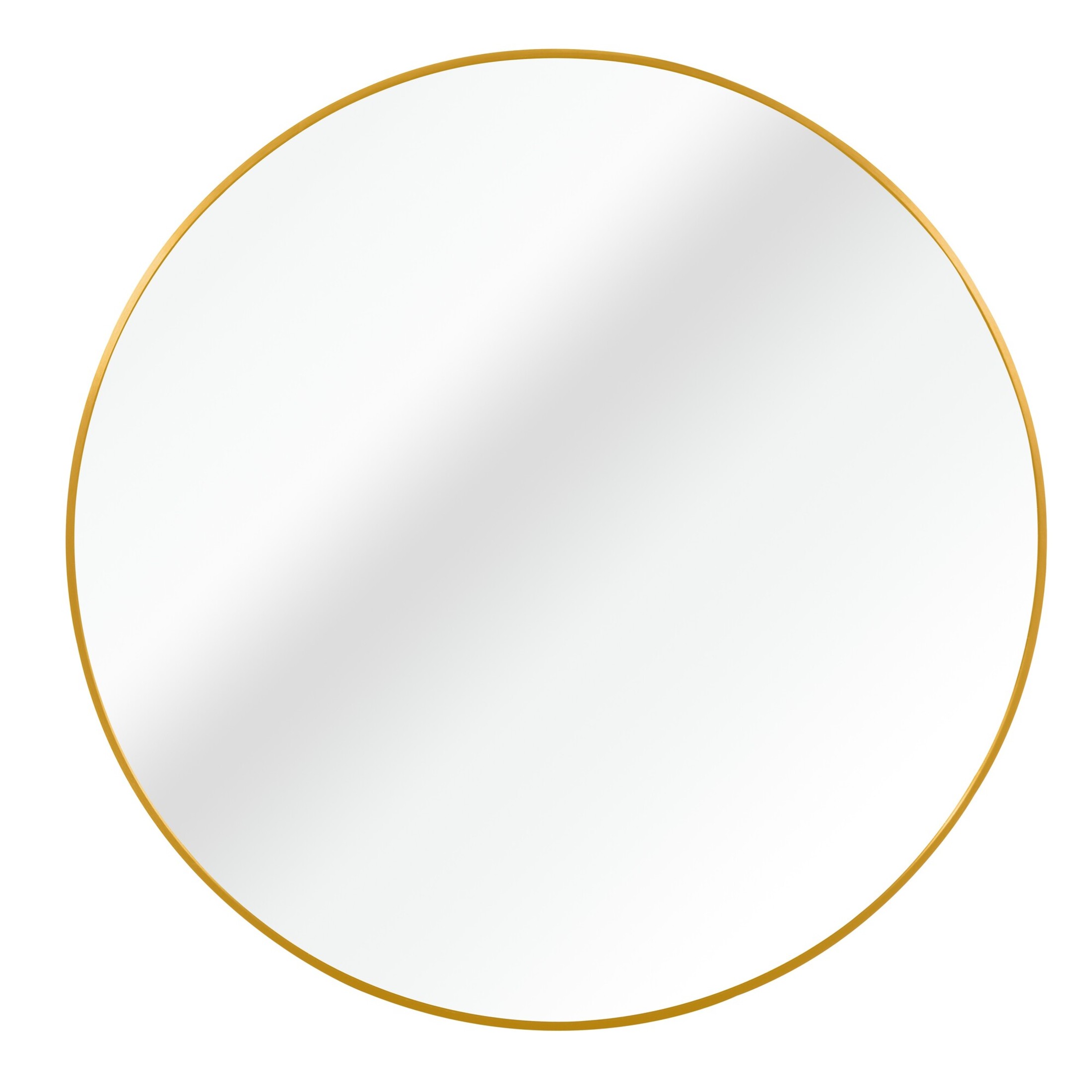 Noble House 30 Inch Round Metal Wall Mirror, Vanity Mirror for Bathroom, Bedroom & Living Room, Gold