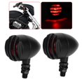 thumbnail image 3 of Universal Vintage Motorcycle Turn Signal Light 12V 5W Modified Part Black Red, 3 of 4
