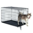 thumbnail image 4 of Dog Kennel - 42-inch Dog Crate with Doors for Front and Side Access - Collapsible Dog Crate with Divider Wall Panel for Large Dogs by Petmaker (Black), 4 of 8
