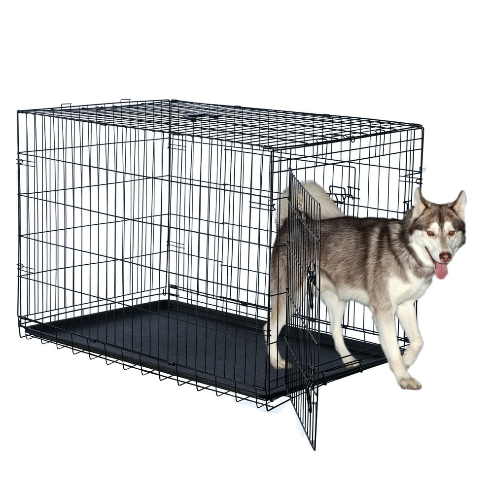 PETMAKER Pet Trex Double Door Folding Dog Crate Portable Large 42