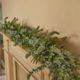 thumbnail image 7 of sruoe Artificial Christmas Garland, Faux Greenery Garland, Christmas Garlands Wreaths Rattan, Rose Vine Garland, Fake Hanging Vines for Home Table Door Stairs Fireplace Outdoor Decoration, 7 of 7