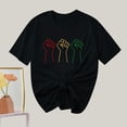 thumbnail image 2 of Camiseta de Cuello Redondo Impresa Nueva Moda Casual de Manga Corta de las Mujeres, Mezcla Ligera de Poliéster para la Primavera, 2 of 6