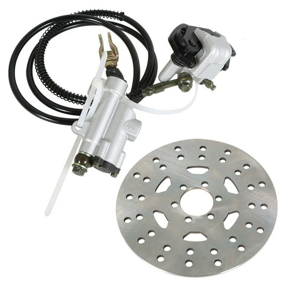 LABLT Rear Hydraulic Brake Assembly 1.55m Hose Master Cylinder Caliper & Disc Rotor Replacement for ATV Go Kart