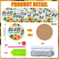 thumbnail image 6 of Goyunwell 8Pcs Sunflowers Diamond Art Painting Coasters Kits with Holder Diamond Art Non Slip Coaster Kits DIY with Holder Crafts for Adults Diamond Art Painting Kits Supplies for Christmas Gift, 6 of 6