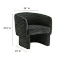 thumbnail image 3 of Accent Chair, Dark Gray, Fabric, Living Room Lounge Cafe Lobby Hospitality Restaurant, Modern Contemporary, HB37598, 3 of 9
