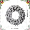 thumbnail image 3 of Kingtowag 2026 Christmas Wreath for Front Door 15.74" White Snow Flocked Christmas Artificial Flocked Tree Branch Wreath for Home Wall Window Indoor Outdoor, 3 of 7