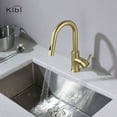 thumbnail image 3 of Kibi USA Single-Hole Pull-Down Kitchen Faucet with Sprayer and Magnetic Docking Brush Gold Brass Finish, 3 of 5