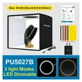 thumbnail image 2 of Lightbox 20cm 25cm 30cm 40cm Light Box Mini Photo Studio Box Photography Light Studio Shooting Tent Box Kit&6 Backdrops ,Photographic Equipment, 2 of 5