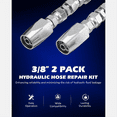 thumbnail image 4 of 2pcs Hydraulic Hose Repair Kit, Reusable, 2-Wire Reusable Hydraulic Repair Fitting 1/2Inch, 4 of 6