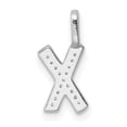 thumbnail image 4 of Finest Gold 14K Gold Diamond Letter X Initial Pendant  White, 4 of 4