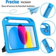 thumbnail image 6 of BMOUO Kids Case for iPad (A16) 11th Generation 11 Inch 2025, iPad 10th Generation 10.9 inch 2022 - with Built-in Screen Protector, Shockproof Handle Stand iPad 11th/10th Gen Case for Toddlers, Blue, 6 of 8