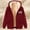 Hot Pink, variant on LVHAOGJOB Fleece Jackets for Women Long Sleeve Hoodie Winter Sherpa Lined Plus Size Warmth Zipper Ladies Coats