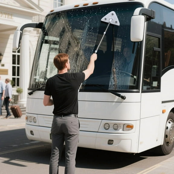 Professional Window Squeegee, 3 in 1 Wall Cleaner Mop with Adjustable 78" Long Handle, 360°Ceiling Cleaner Tool Duster with 6 Replacement Pads, Wall Washer Cleaning Tool for Walls/Glass/Window