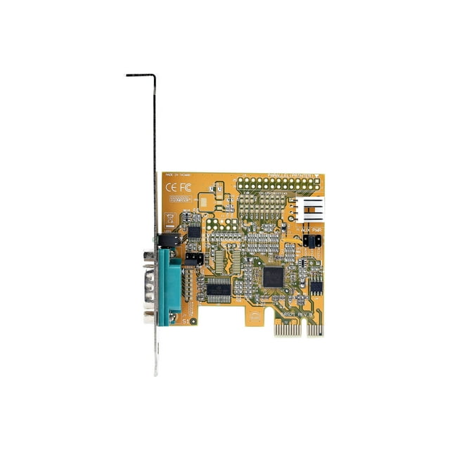 StarTech.com Carte Série PCI Express, PCIe vers RS232 (DB9) Carte d'Interface Série, Carte Série PC avec UART 16C1050, Supports Standard Ou Profil Bas, Rétention COM, pour Windows et Linux - Carte PCIe vers DB9 (11050-PC-SERIAL-CARD) - Adaptateur Série - PCIe 2.0 Profil Bas - RS-232 x 1 - Jaune