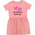 thumbnail image 3 of Inktastic My Godmother Loves Me Hearts Girls Toddler Dress, 3 of 5