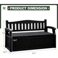 thumbnail image 3 of Flamaker 80 Gallon Storage Bench Outdoor Indoor, Durable All-Weather Seating with Hidden Storage, Lockable Deck Box for Garden, Patio, Poolside (Black), 3 of 14
