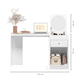thumbnail image 5 of Tocador Vanity Con Espejo Bertolini Deseo Mesa de Maquillaje Color Blanco, 5 of 6