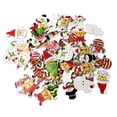 thumbnail image 2 of 100 Assorted Christmas Tree Rindeer Snowman Santa Claus 2 Holes Wood Wooden Buttons Embellishments DIY Card Crafts Sewing, 2 of 7