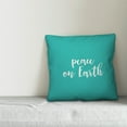 thumbnail image 2 of Creative Products Peace On Earth in Teal 18x18 Spun Poly Pillow, 2 of 2