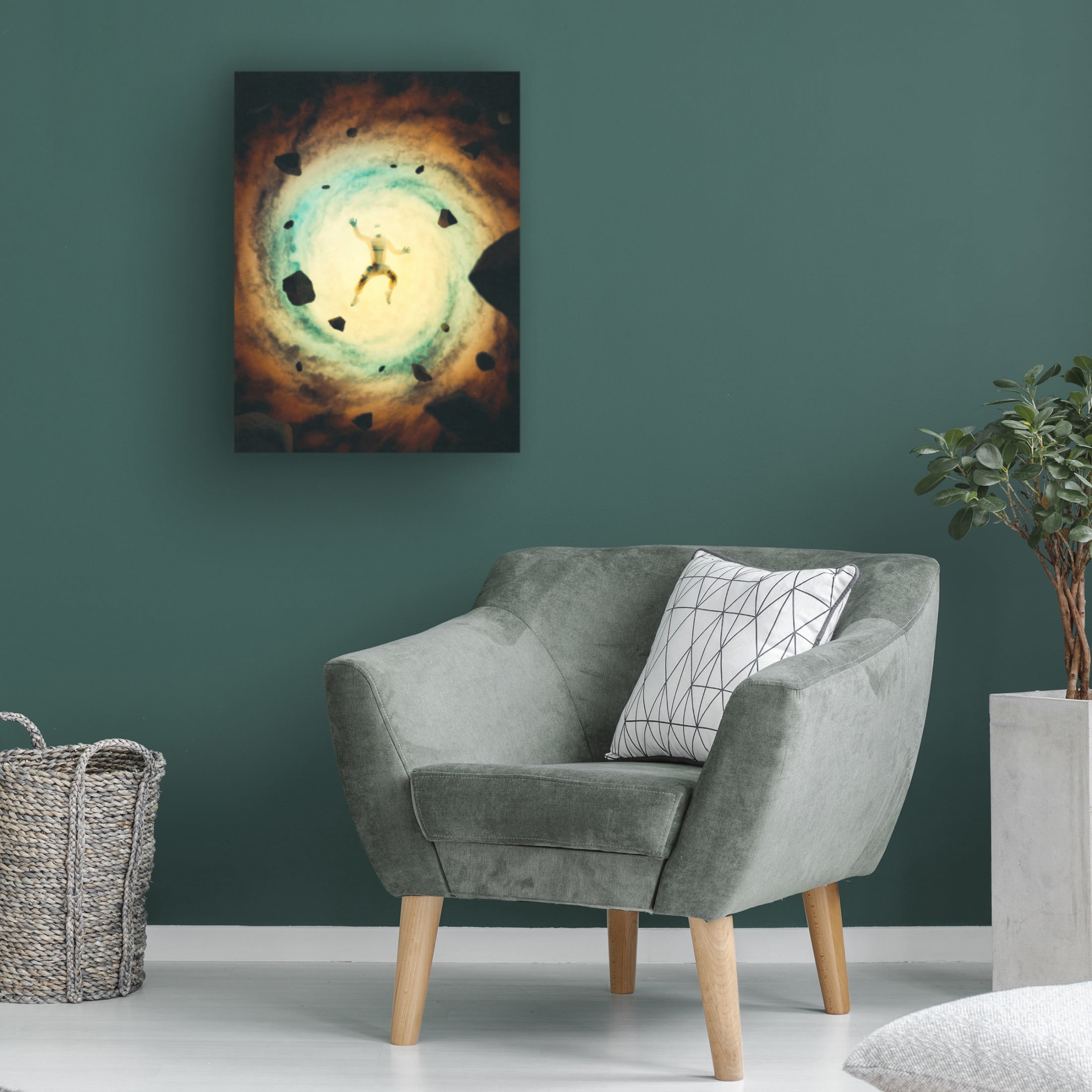 Trademark Fine Art Taudalpoi Falling Behind Canvas Wall Art