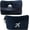 Navy Blue, variant on Premium Soft Travel Blanket Pillow Airplane Mini - Navy Blue