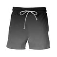 thumbnail image 7 of IYTR Shorts for Men Gradient Color Summer Casual Shorts Elastic Waist Drawstring Beach Shorts Lightweight with Pockets Shorts Gray XL, 7 of 7
