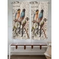 thumbnail image 6 of Living Room Curtains 72 Inches length, Country Birds Window Treatment Curtain Drapes, Envelope Postmark Vintage Farmhouse Botancial Light Filtering Drapes for Bedroom Laundry Room, 52"x72", 2 Panels, 6 of 7