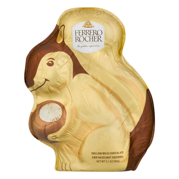 Ferrero Rocher Squirrel Hollow Milk Chocolate and Hazelnut Ornament, 3.