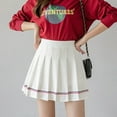 thumbnail image 6 of Autumn Strip Women High Waist Pleated Skirt Fashion Skirts College Style Student Girls Skirt, 6 of 6