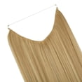 thumbnail image 5 of LELINTA 22" Ponytail Hairpiece Hair Extensions with Transparent Adjustable Stretchy Plastic Wire String Soft Straight Invisible Synthetic Hair Extensions Hairpieces - Black Brown Blonde, 5 of 8