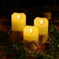 thumbnail image 6 of HomWamee Flameless Candles , Flickering Hemp Rope  with Remote Timer-3D , Set of 3  Battery Powered, 6 of 6