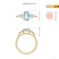 thumbnail image 5 of ANGARA Natural 1.5 ct Aquamarine and Diamond Three Stone Engagement Ring in 14K Yellow Gold for Women (Size-9x7mm) | March Birthstone, Anniversary, Jewelry Gift for Women | Natural Aquamarine Ring, 5 of 9