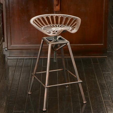 Iron Bar Stools - Faris Saddle Copper Iron Barstool